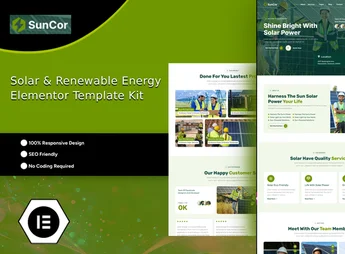 Suncor – Solar & Renewable Energy Elementor Template Kit