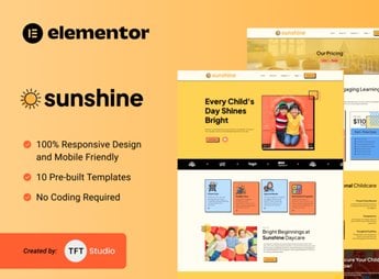 Sunshine – Cheerful Daycare Elementor Template Kit