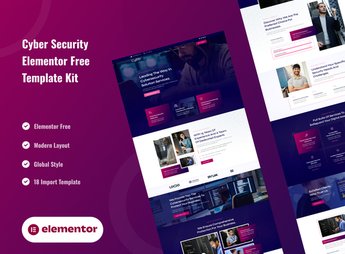 Sybergad – Cybersecurity Services Elementor Template Kit