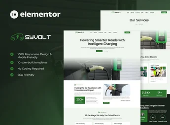Syvolt – Electric Vehicle & Charging Station Elementor Template Kit