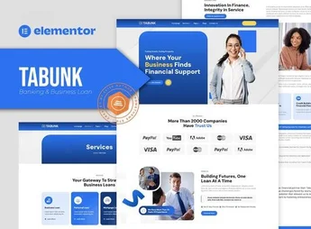 Tabunk – Banking & Business Loan Elementor Template Kit