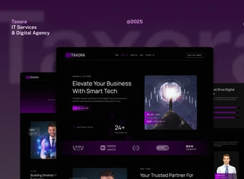 Taxora – Dark IT Services Digital Agency Website Elementor Kit