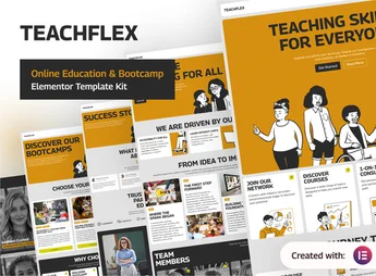 Teachflex – Online Education & Bootcamp Elementor Template Kit