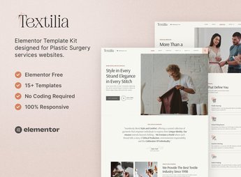 Textilia – Textile & Garment Industry Elementor Template Kit