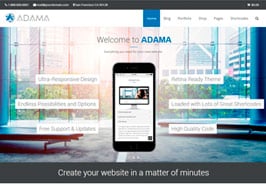 Adama – Responsive Multi-Purpose WordPress Theme