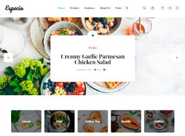 Especio | Personal Gutenberg Food Blog WordPress Theme