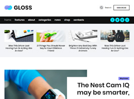 Gloss | Viral News Magazine WordPress Blog Theme + Shop