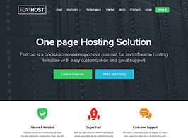 FlatHost Responsive Hosting Template with WHMCS