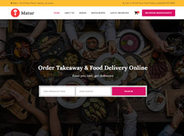 Matur – Food Delivery & Ordering WordPress Theme