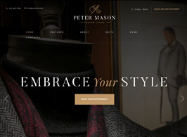 Peter Mason | Custom Tailoring and Clothing Store WordPress Theme