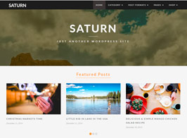 Saturn – A Personal/Travel WordPress Blog Theme