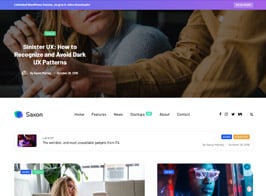 Saxon – Viral Content Blog & Magazine Marketing WordPress Theme