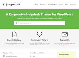 SupportDesk – A Responsive Helpdesk Theme