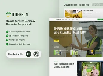 Titipkeun – Storage Service Company Elementor Template Kit