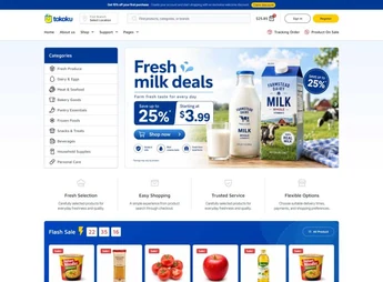 Tokoku – Grocery Store Food Elementor Pro Template Kit