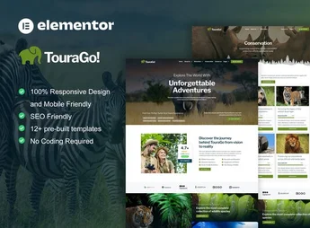 Tourago – Safari & Zoo Elementor Pro Template Kit