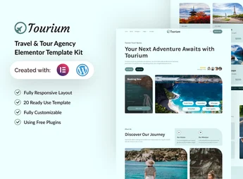 Tourium – Travel & Tour Agency Elementor Template Kit