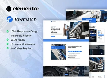 TowMatch – Towing Services Elementor Pro Template Kit