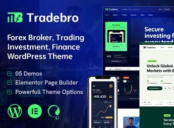 TradeBro – Forex Broker & Trading WordPress Theme