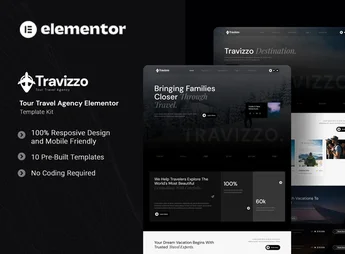 Travizzo – Tour Travel Agency Elementor Template Kit