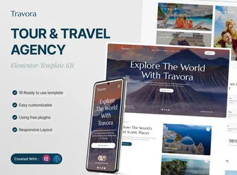 Travora – Tour & Travel Agency Elementor Template Kit