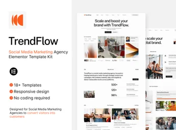 TrendFlow – Social Media Marketing Agency Elementor Template Kit