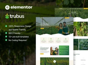 Trubus – Agriculture & Organic Farming Elementor Pro Template Kit