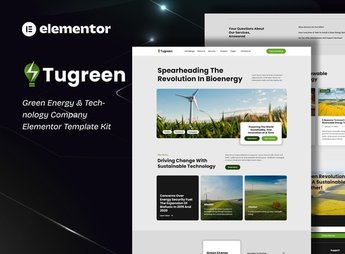 Tugreen – Green Energy & Technology Company Elementor Template Kit