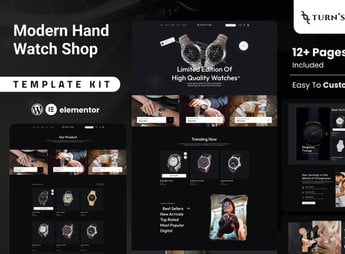 Turnstime – Modern Hand Watch Shop eCommerce Elementor Pro Template Kit