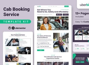 Uberbuk – Taxi Company & Online Cab Service Elementor Template Kit