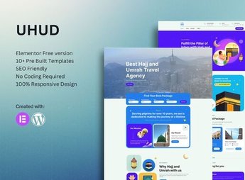 Uhud – Hajj & Umrah Tour Travel Elementor Template Kit