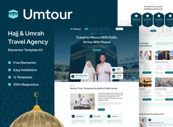 Umtour – Hajj & Umrah Travel Agency Elementor Template Kit