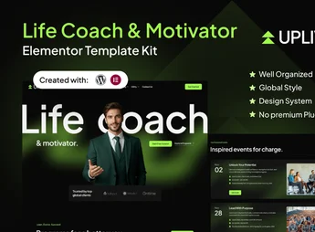 Upliv – Life Coach & Motivator Elementor Template Kit