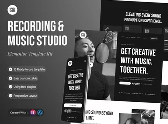 Upyou – Recording & Music Studio Elementor Template Kit