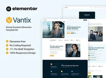 Vantix – Virtual Assistant Elementor Template Kit