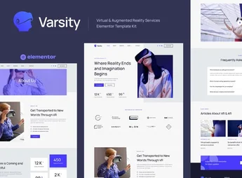 Varsity – Virtual & Augmented Reality Services Elementor Template Kit