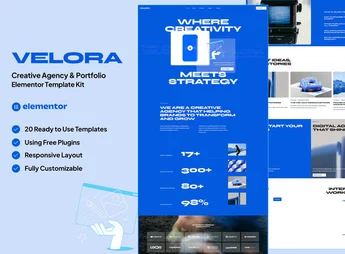 Velora – Creative Agency & Portfolio Elementor Template Kit