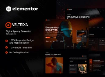Veltrixa – Digital Agency Elementor Template Kit
