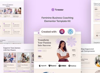 Vemme – Feminine Business Coaching Elementor Template Kit