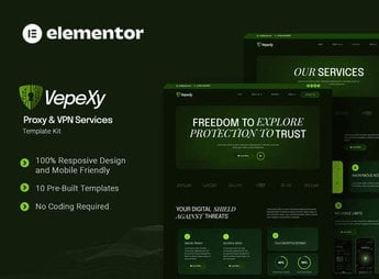 Vepexy – Proxy & VPN Services Elementor Template Kit