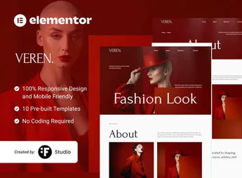 Veren – Model Fashion and Styling Service Elementor Kit