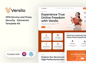 Versilo – VPN Service & Proxy Security Elementor Template Kit