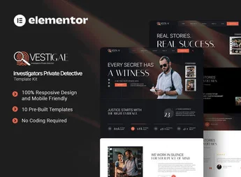 Vestigae – Investigators Private Detective Elementor Template Kit