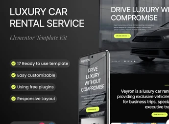Veyron – Luxury Car Rental Service Elementor Template Kit