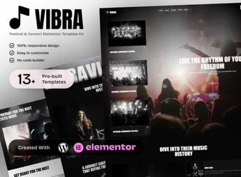 Vibra – Music Festival & Concert Elementor Template Kit