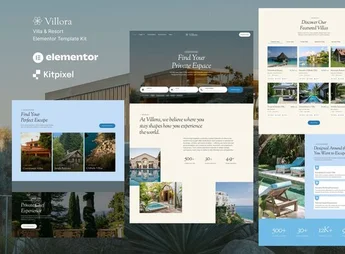 Villora – Villa & Hotel Resort Elementor Template Kit