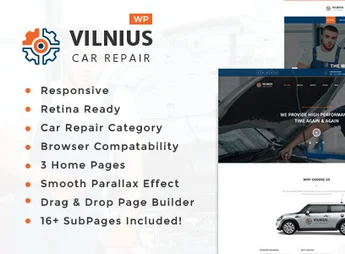 Vilnius – Auto Mechanic Repair WordPress Theme