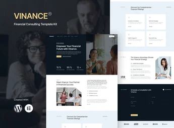 Vinance – Financial Consulting Elementor Template Kit