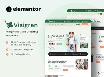 Visigran – Immigration & Visa Consulting Elementor Template Kit