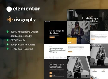 Visography – Photography & Portfolio Elementor Template Kit